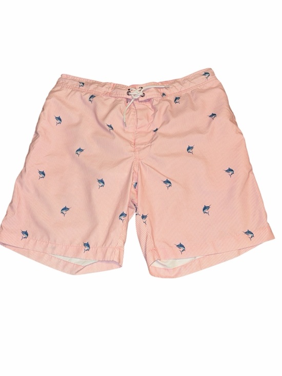 St. John's Bay Other - St. John's Bay Pink Striped Hybrid Shorts with Blue SwordFish Print